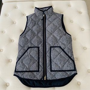 J. crew Black & White chevron vest
